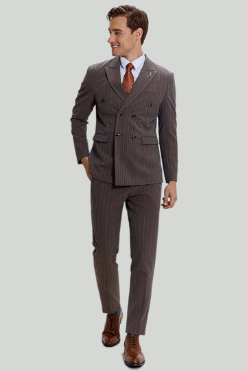 kaffe pinstripe 3 stykke menns skoleball hjemkomst dresser